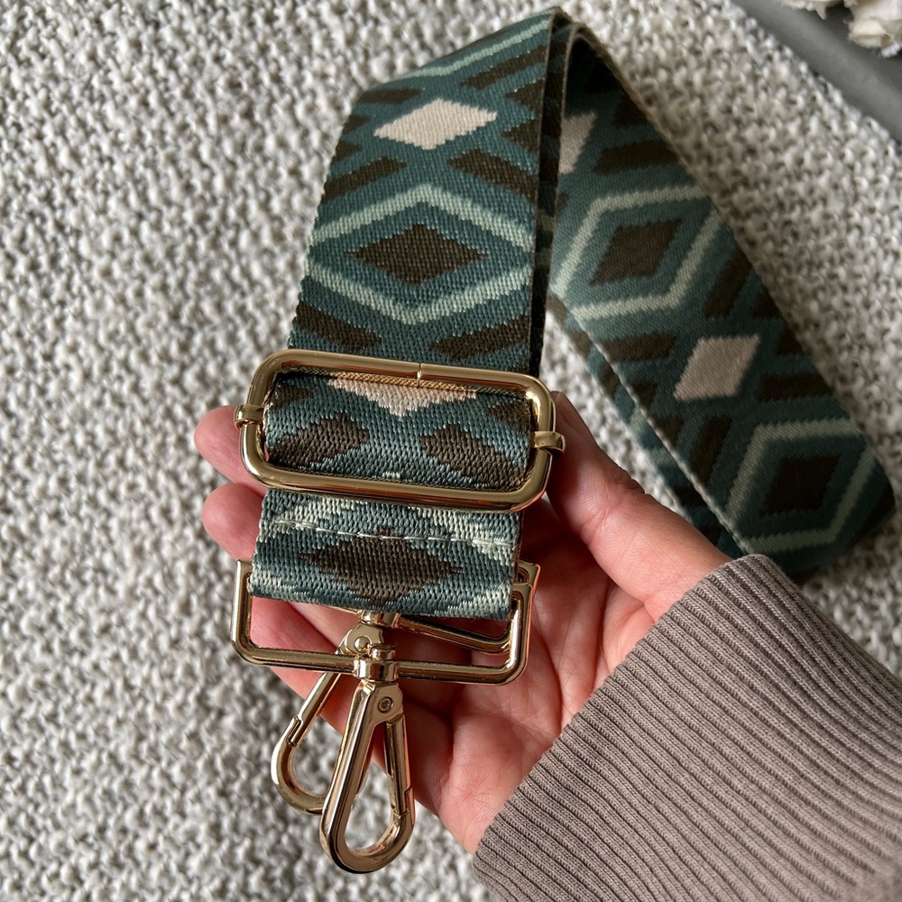 Geometric Pattern Crossbody Bag Strap - image 1